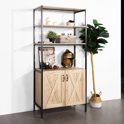 Gracie Oaks Mohak 71 Kitchen Buffet Storage With Hutch Mid